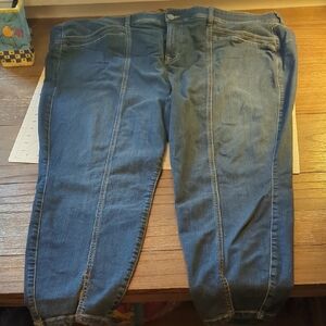 Torrid Blue Ankle Cropped Jeans